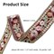 10 Yards 1.5 Inch Flower Jacquard Ribbon Trim Embroidered Ribbon Red Embroidery Tape Boho Floral Fabric Applique Sewing Ribbons for Sewing Making Craft Gift Diy Christmas Embellishment Decor